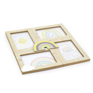 4 Aperture Baby Photo Frame Children's Multi Picture Frame Nursery Decor - 4x6