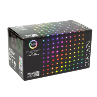 400 RGB LED Colour Changing Curtain Lights | Multi - coloured Window Lights 5x2x2m