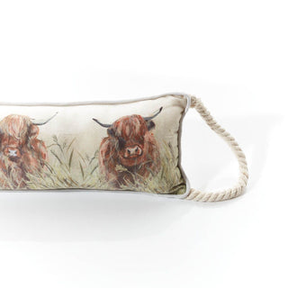 The Highland Herd Cow Door Draught Excluder | Fabric Cushion Draft Protection