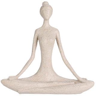 Sitting Yoga Lady Statue | Yoga Pose Figurine Abstract Sculpture - 18cm