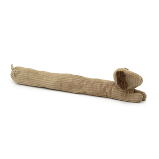 Brown Dog Draught Excluder | Ribbed Corduroy Fabric Dog Door Draft Excluder 85cm