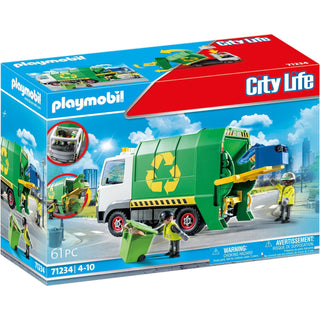 Playmobil 71234 - Recycling Truck | City Life Green Rubbish Recycling Bin Lorry