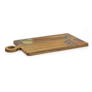 Citrus Zest Wooden Serving Board Acacia Wood Orange & Lemon Grazing Platter 45cm