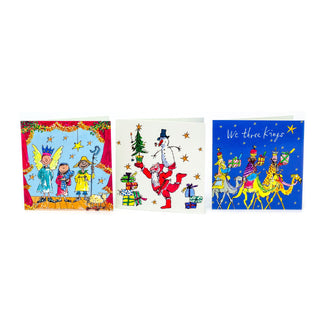 Pack of 20 Quentin Blake Charity Christmas Cards | Box with 5 Designs for NSPCC