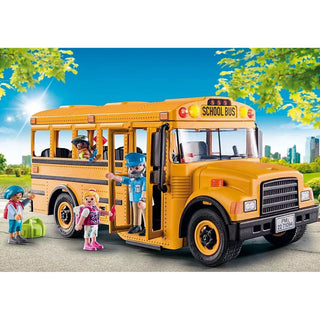 Playmobil 70983 - School Bus | City Life Yellow Toy School Bus With Lights