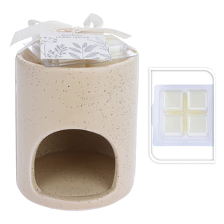 Ceramic Wax Melt Burner With 4 Wax Melts | Tealight Essential Oil Burner -Varies