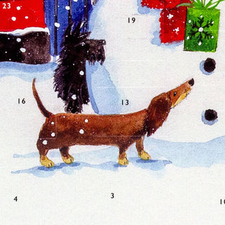 Snowman Christmas Advent Calendar | Dogs Picture Advent Calendar - 32.5x24.5cm