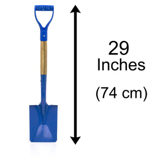 Extra Large 29Inch Garden Beach Metal Spade - Giant Wooden Handled Metal Sand Shovel For Kids ~ Colours Vary