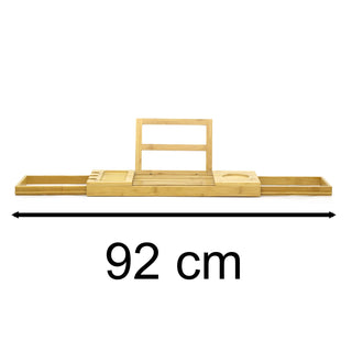 Extending Bamboo Bath Tray | Adjustable Bath Shelf Bath Bridge Caddy - 90cm