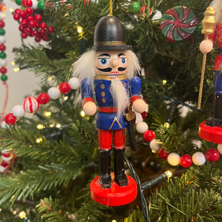 Set of 3 Traditional Nutcracker Soldier Baubles | Christmas Tree Ornament 12cm