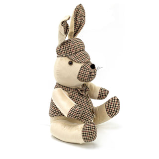 Montgomery Rabbit Tweed Fabric Doorstop | Hare-Shaped Animal Door Stop- 30cm