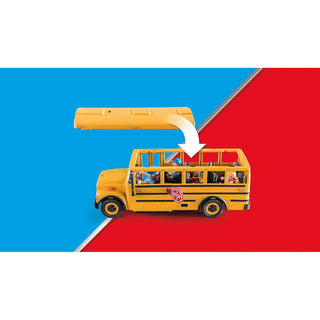 Playmobil 70983 - School Bus | City Life Yellow Toy School Bus With Lights