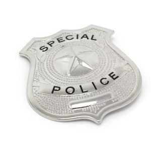 Adult Unisex Police Officer Badge | Fancy Dress Silver Metal Police Badge