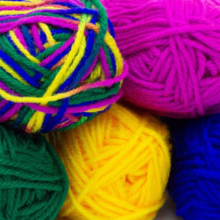 5 Multicolour Knitting Yarns & Needles | Craft Knitting Starter Set With Yarn