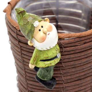 Garden Gnome Plant Pot Hugger | Outdoor Gnome Statue Pot Huggers For Planters