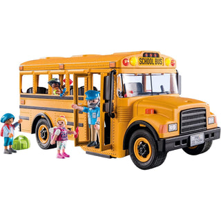 Playmobil 70983 - School Bus | City Life Yellow Toy School Bus With Lights