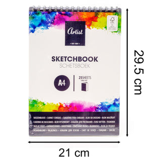 A4 Artist Sketch Pad | Drawing and Sketching Pad 25 Sheets A4 Drawing Paper Pad