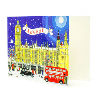 Palace of Westminster - Christmas Advent Calendar Greetings Card & Envelope