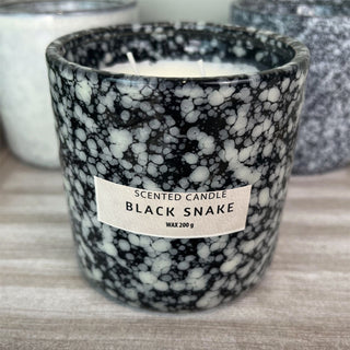 2-Wick Scented Candle in Grey Ceramic Jar | Ivory Wax Aromatherapy Candle - 9cm