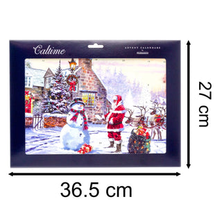 Santa & Snowman Christmas Advent Calendar | Picture Advent Calendar - 36x27cm