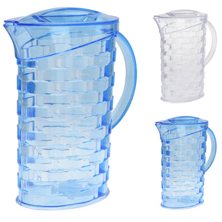 2 Litre Plastic Water Pitcher With Lid | Lattice Design Fridge Water Jug