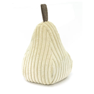 Cream Corduroy Fabric Doorstop | Triangular Weighted Door Stop with Handle 1.2kg