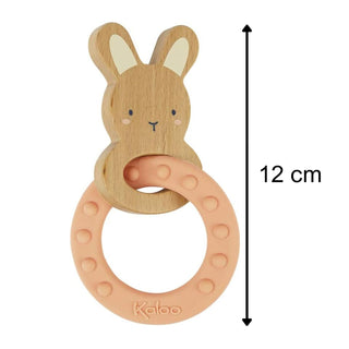 Kaloo Bunny Rabbit Silicone Teething Ring | Gentle Gum Soother Chew Toy for Baby