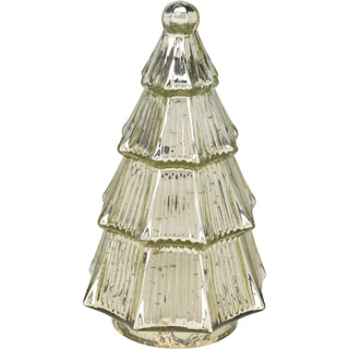 Gold Glass Christmas Tree | Freestanding Mottled Gold Tree Ornament - 20cm