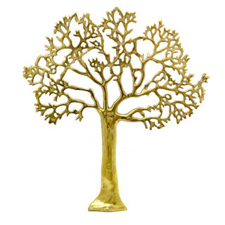 60cm Antique Gold Tone Tree Of Life Wall Art | Wall Mounted Extra Large Metal Tree Of Life Wall Decoration | Gold Tree Of Life Wall Plaque