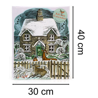 Christmas Cottage Pop-up 3D Advent Calendar | Animal Christmas Calendar 40x30cm