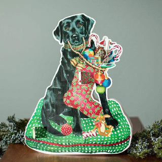 Black Labrador 3D Christmas Advent Calendar | Fold-out Dog-Shaped Calendar 41cm