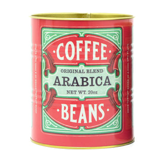 Set Of 2 Replica Vintage Coffee Beans Cans | Retro Metal Display Tins - Coffee