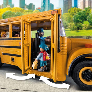 Playmobil 70983 - School Bus | City Life Yellow Toy School Bus With Lights