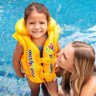 Intex Yellow Inflatable Kids Swim Vest | 3-6 Years Toddler Swim Vest - 50x47cm
