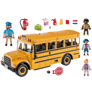 Playmobil 70983 - School Bus | City Life Yellow Toy School Bus With Lights