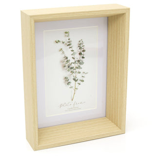 5x7 Eucalyptus Wooden Photo Frame - 7x5 Photo Picture Frame - Freestanding and Wall Mountable 5x7 Picture Frame