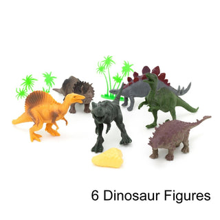 6 Piece Dinosaur Figures Set for Kids | Children's Jurassic Dinosaur Playset