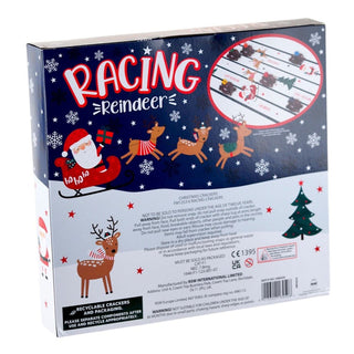 6 Racing Reindeer Christmas Crackers | Family Crackers with Pull - Back Reindeers