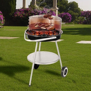 Charcoal Barbecue Grill Portable BBQ Round BBQ | Outdoor Barbecue Grill Round Barbecue | Kettle Barbecue