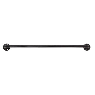 60cm Black Iron Bathroom Water Pipe Towel Rail | Wall Mounted Towel Bar Towel Holder | Industrial Pipe Towel Rack Bathroom Accessories