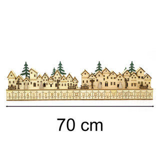 Christmas Village LED Advent Calendar | Wooden Scene with 24 Drawers - 70cm