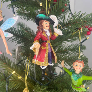 Captain Hook Christmas Tree Bauble | Peter Pan Christmas Tree Ornament - 12cm