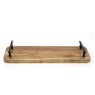 Wooden Serving Platter With Handles | Serving Board Rustic Kitchen Tray - 40cm