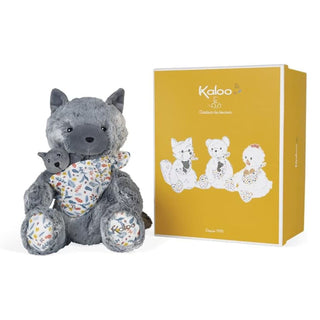 Kaloo Maman Louve Louise Mummy Wolf Soft Toy 36cm | Plush Mama & Baby Wolf