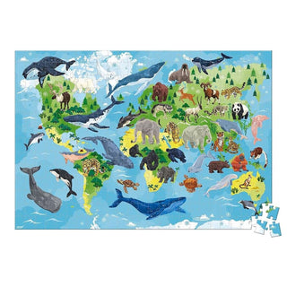 Janod WWF Educational 3D Puzzle For Children 350 Pieces | 44 Animal Figures | 7+