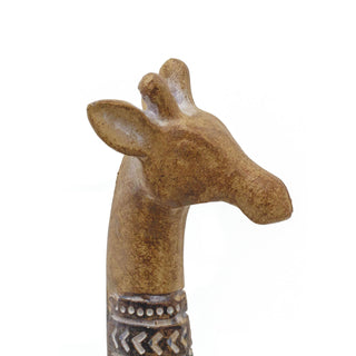 Aztec Giraffe Ornament | Polystone Wildlife Safari Animal Giraffe Statue - 31cm