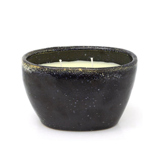 2-Wick Scented Candle in Ceramic Jar | Vanilla Candle in Stoneware Holder - 15cm