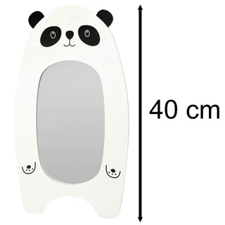 Panda Shaped Kids Mirror | Children's Wall Mirror for Nursery and Bedroom - 40cm