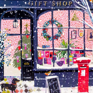 The Christmas Gift Shop - Christmas Advent Calendar Greetings Card & Envelope