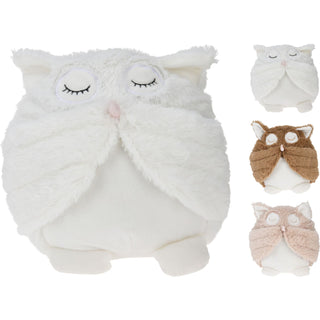 Sleepy Owl Doorstop | Decorative Fabric Barn Owl Weighted Indoor Door Stop 18cm